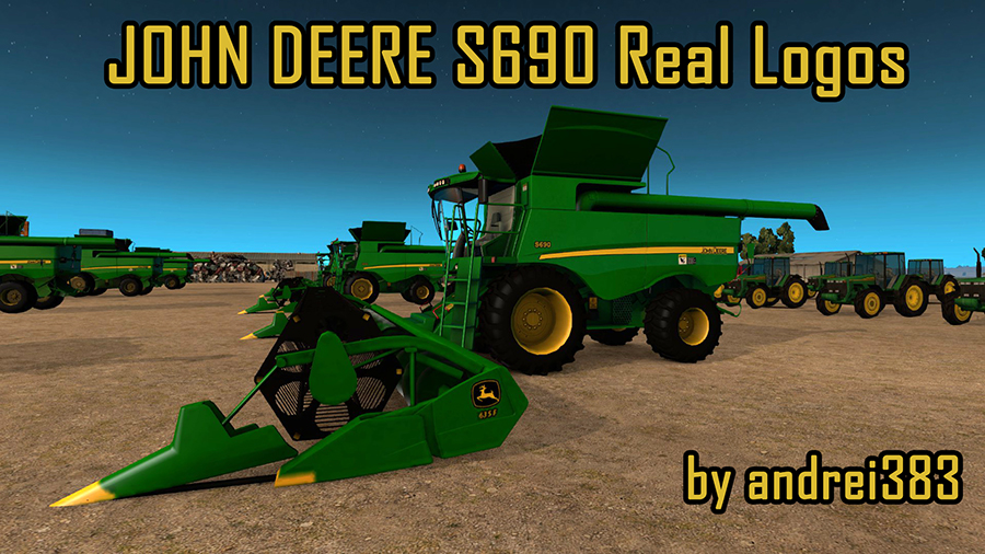  John Deere S690 Real Logos 