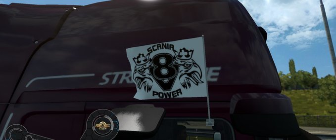 Sonstige SCANIA V8 POWER FLAGS By CrowerCZ Eurotruck Simulator mod