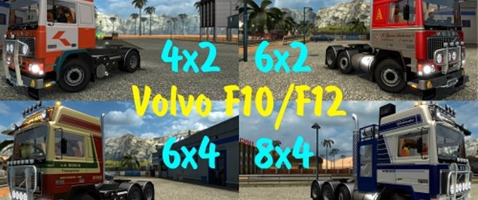 Volvo Volvo F10 / F12 4x2, 6x2, 6x4, 8x4 Eurotruck Simulator mod