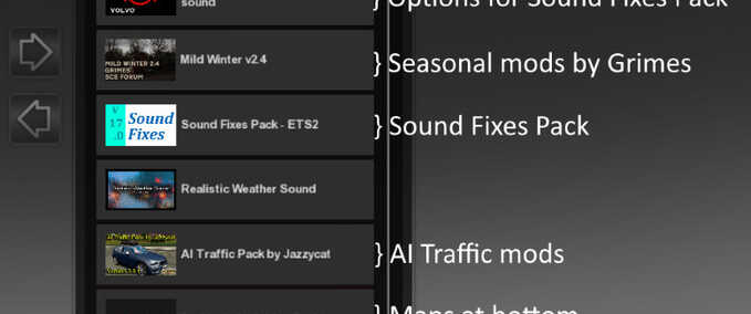 Packet realistische Geräuschkulisse für ETS2 uns ATS und Zoom fix für Karten Mod Image