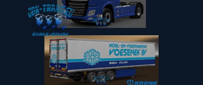 Skins JBK-Combo Voesenek BV Eurotruck Simulator mod