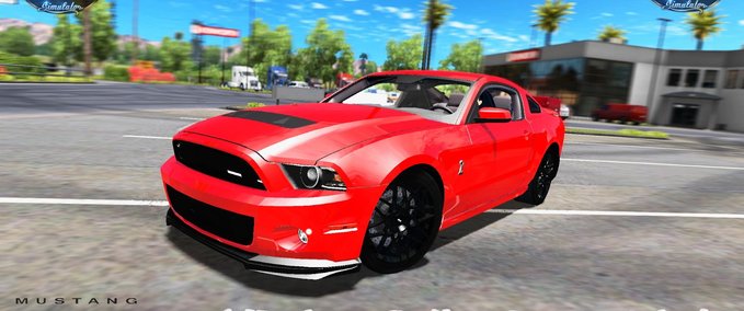 Mods Ford Mustang Shelby GT500 + Interieur für ATS [1.6.X] American Truck Simulator mod