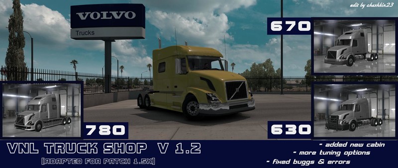 Ats Volvo Vnl Truck Shop 1 6 X V 1 4 Update 16 11 18 Trucks