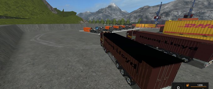Sonstige Fahrzeuge Container Pack (Scania + Auflieger) Landwirtschafts Simulator mod