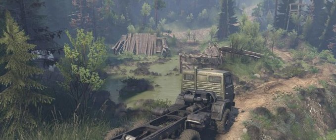 Maps Black Water Canyons Map Spintires mod