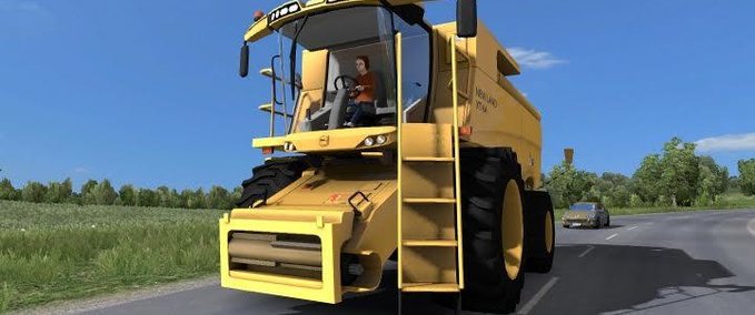 AI Traktor (Mähdrescher, auch mit Anhängern) im Straßenverkehr v3.4 [1.27.x] Eurotruck Simulator mod