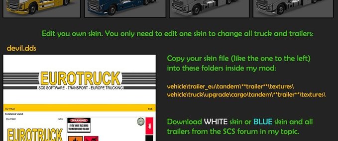 Trailer BDF Tandem Anhänger Paket Eurotruck Simulator mod