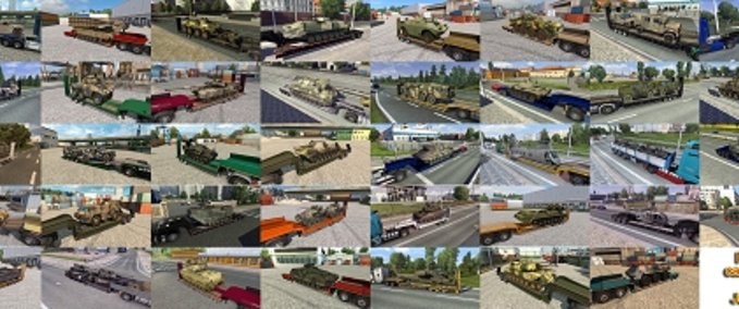 Trailer Addons for the Military Cargo Packs v2.3 from Jazzycat Eurotruck Simulator mod