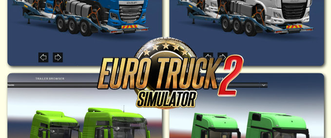 Trailer Truck transporter cargo pack v3 Eurotruck Simulator mod
