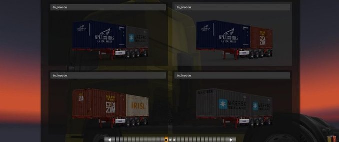 Trailer Krone Container 4axe [1.27.x] Eurotruck Simulator mod
