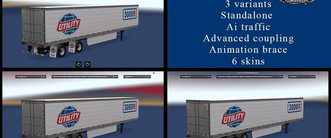 Trailer Anhänger Paket Reefer 3000R Long [v1.6.x] American Truck Simulator mod