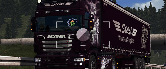 Interieurs Scania RJL interior and Stelzl Skin + Trailer combo Eurotruck Simulator mod