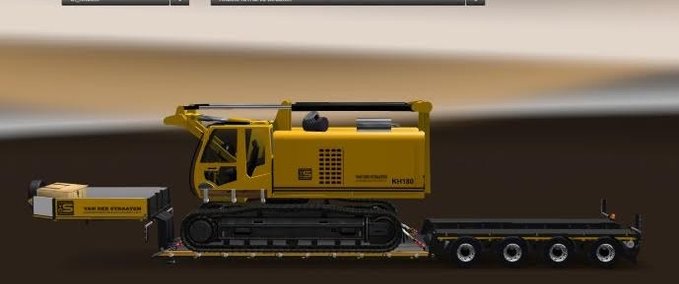 Trailer Anhänger mit Kran von Zeeuwse Trucker [1.27.x] Eurotruck Simulator mod