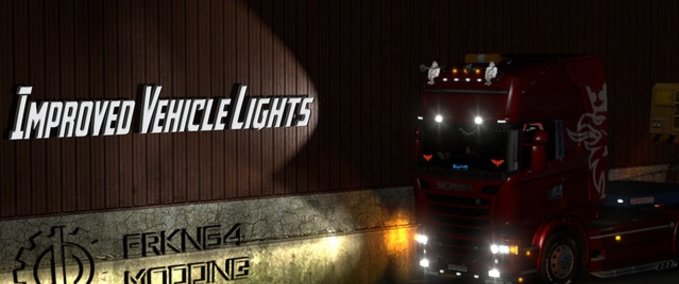 Sonstige Improved Vehicle Lights von Frkn64 Eurotruck Simulator mod