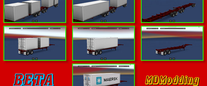Trailer Pack container beta American Truck Simulator mod