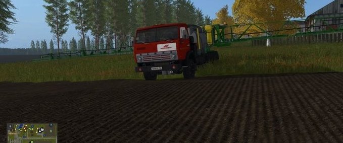 MAZ & Kamaz & Gaz Kamaz 54101 & Sprayer R4045 &  Düngerstreuer Landwirtschafts Simulator mod