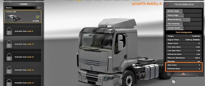 Sonstige Verstärkte Vorderachse für alle LKWs [1.27.x] Eurotruck Simulator mod