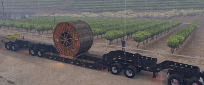 Trailer Long Oversized Trailer Magnitude 55l with a Load Coil American Truck Simulator mod