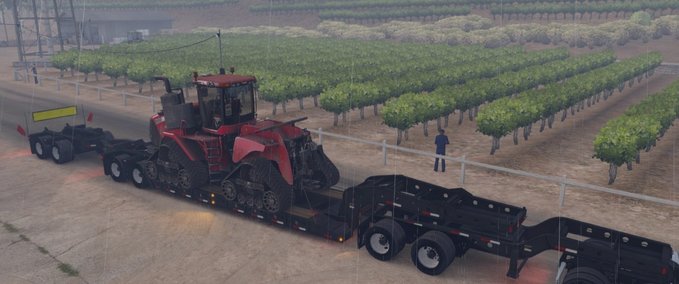 Trailer Long Oversized Trailer Magnitude 55l with a Load Tractor American Truck Simulator mod