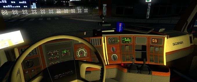 Scania Scania 143M + Interieur MadYogiEdit [1.27.2.9] Eurotruck Simulator mod