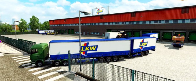 Trailer Double Trailers in all Companies Across Europe (1.28.x) Eurotruck Simulator mod