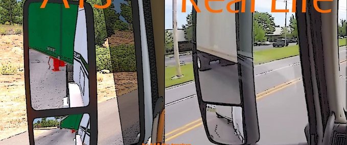 Anbauteile Realistische Rückspiegel F.O.V. [FIXED] American Truck Simulator mod