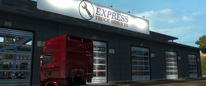 Sonstige Express Truck Service Big Garage Eurotruck Simulator mod