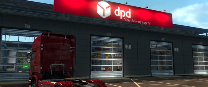Sonstige DPD Red Big Garage Eurotruck Simulator mod