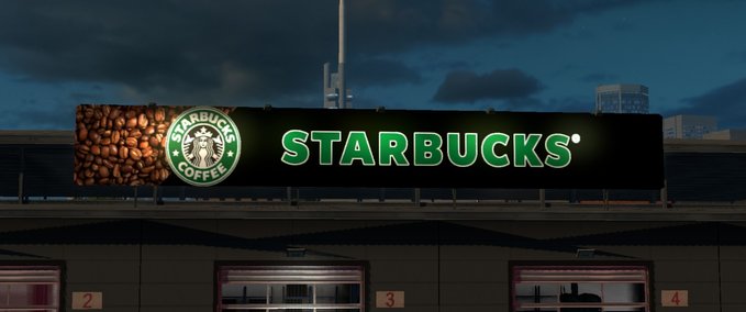 Sonstige Starbucks Board Big Garage Eurotruck Simulator mod