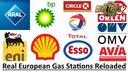 Realistic European petrol stations