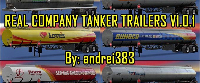 Trailer Real Company Tanker Trailers v 1.0.1 American Truck Simulator mod