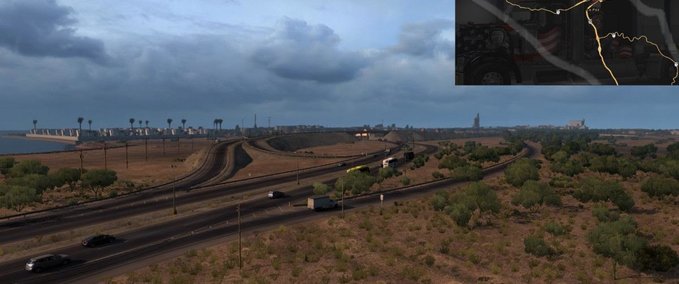 Maps La Paz & Cabo San Lucas Rescale  American Truck Simulator mod