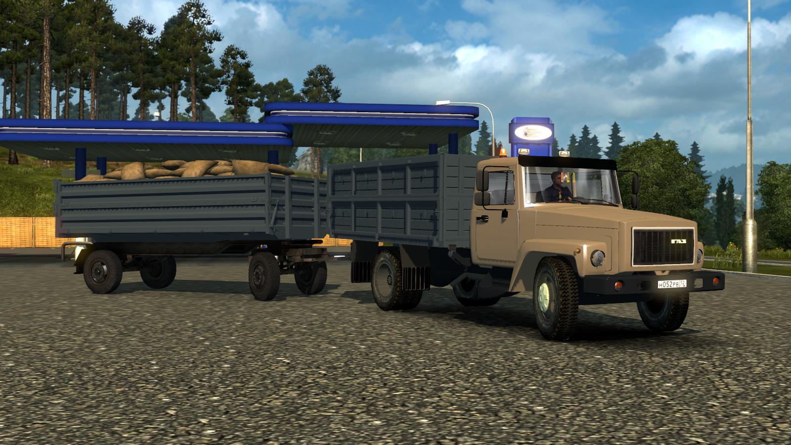 GAZ 3307-33081 + Trailer for GAZ and ZIL (1.28.x) - Thumbnail 1