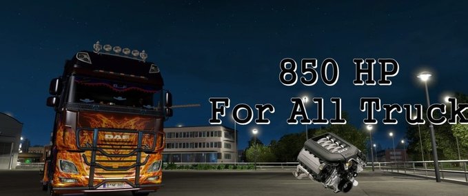 Sonstige 850 PS für alle LKWs (1.28.x) Eurotruck Simulator mod