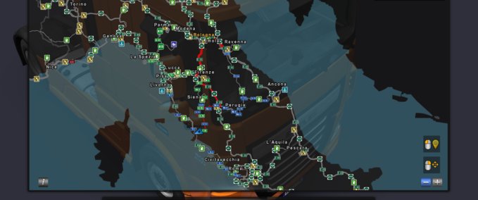 Sonstige Straßenverbindung zwischen der PROMODS 2.20 & ITALYMAP 2.0  Eurotruck Simulator mod