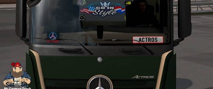 Sonstige Leuchtendes Namensschild + Maut Mod für Actros MP4 Eurotruck Simulator mod