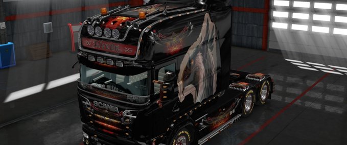 Skins Scania RJL Longline Greif Skin Eurotruck Simulator mod