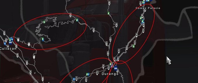 Maps Mexico Extremo Durango (VivaMexico mod) v.1.0 American Truck Simulator mod