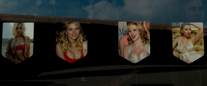 Sonstige Scarlett Johansson Pennants Pack #2 Eurotruck Simulator mod