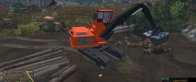 Sonstige Fahrzeuge Wood Shovel Loader Landwirtschafts Simulator mod