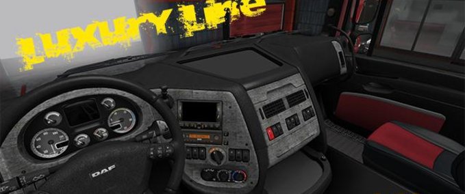 Interieurs DAF XF 105 RED LUXURY LINE INTERIEUR 1.28 Eurotruck Simulator mod
