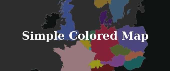 Maps SIMPLE COLORED MAP (1.28.X) Eurotruck Simulator mod