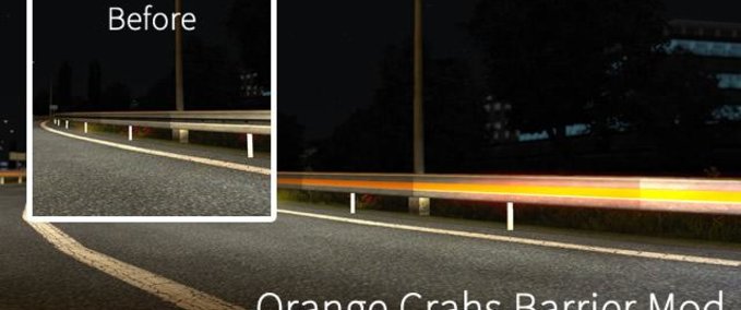 Sonstige Leitplanke in oranger Leuchtfarbe (1.28.x) Eurotruck Simulator mod
