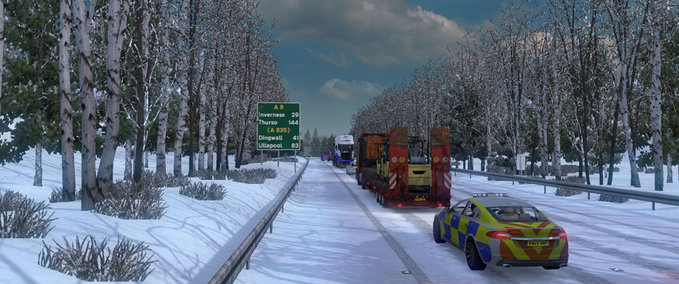 Sonstige Frostiges, winterliches Wetter Modifikation (1.28.x) Eurotruck Simulator mod