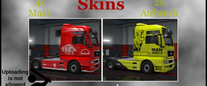 Skins MAN TGX XXL Skins by Zaregon Eurotruck Simulator mod