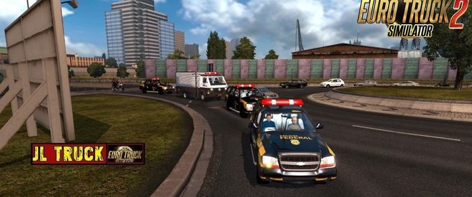 AI Polizei - Eskorte (1.28.x) Eurotruck Simulator mod