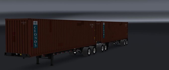 Trailer ATS DOUBLE - TRAILER PAKET [1.28.X] American Truck Simulator mod