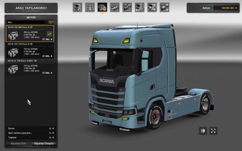 ETS 2: Scania Engines (1.28.x) v update Other Mod für Eurotruck Simulator 2