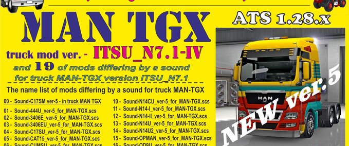 Trucks MAN TGX ITSU N7.1 American Truck Simulator mod