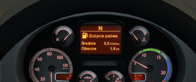 Sonstige Digitalanzeige in polnischer Sprache (1.28.x) Eurotruck Simulator mod